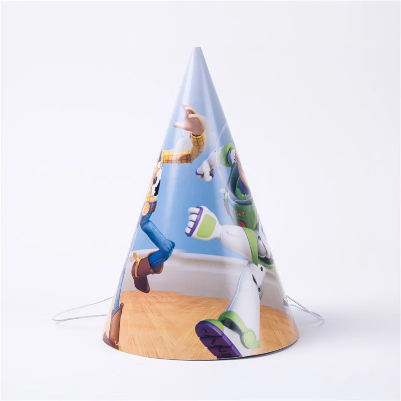 Hat 6 Pcs История игрушек мультфильма одноразовые бумажные салфетки баннер скатерть стакан с соломинкой тарелки детский душ День Рождения украшения принадлежности - Цвет: Hat 6 Pcs