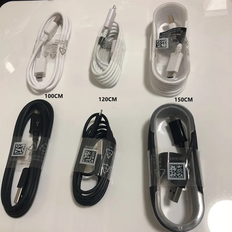 Оригинальное быстрое зарядное устройство Samsung Micro USB кабель 1/1.2/1.5M 2A линия