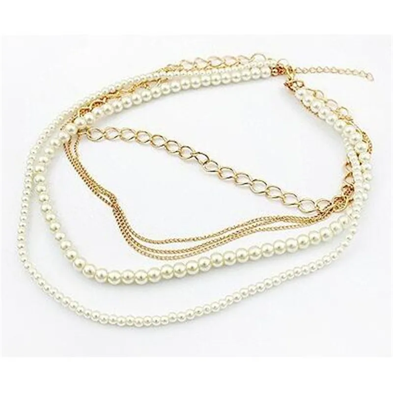 2021 хит! Модное винтажное многослойное металлическое ожерелье с имитацией