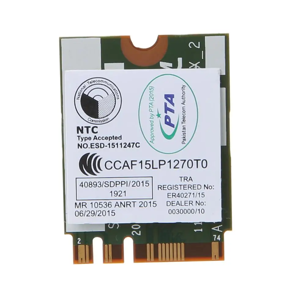 DW1820A BCM94350ZAE 802.11ac Bluetooth 4,1 867 Мбит/с M.2 NGFF WiFi беспроводная карта для ноутбуков Dell компьютеры