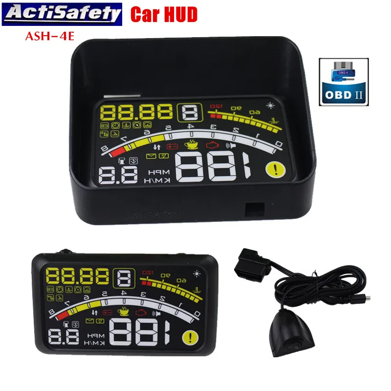 ActiSafety 4E OBDII автомобили Head Up Дисплей пленка 5 &quotЭкран HUD лобовое стекло проектор OBD2