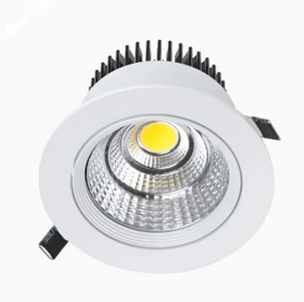 Hot sale free ship 15w 10w Dimmable Recessed COB Led Down light Warm Cold White Led Down lamps AC110V/AC220V/AC230V