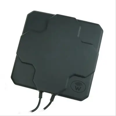 N Male connector 2* 22dBi наружная 4G MIMO антенна LTE двойная поляризационная панель Антенна N мужской разъем(белый или черный) 20 см кабель - Цвет: N Male connector