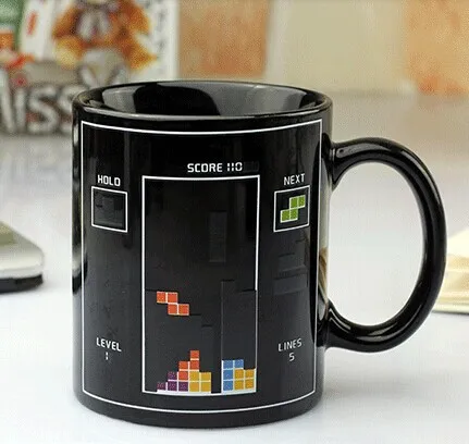 2016 волшебная кружка чашка-Хамелеон для Тетрис черные керамические кружки кофе и