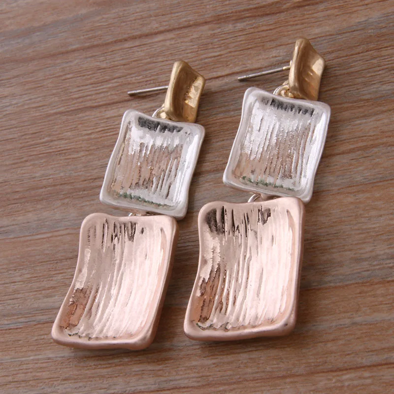 NeeFu WoFu висячие серьги из цинкового сплава ретро металлические большие Висячие