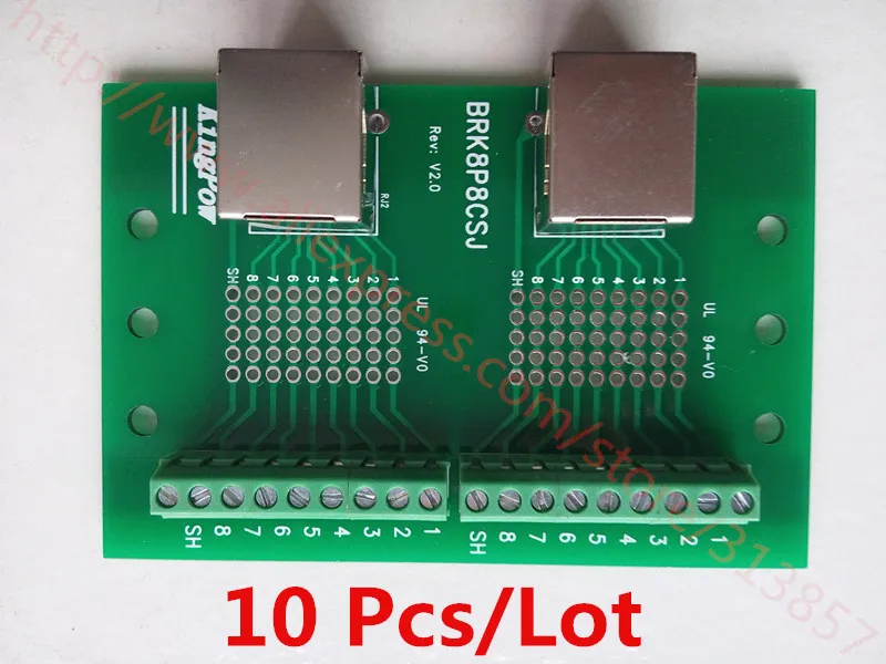 10 шт. бесплатная доставка высококачественный двухпортовый переходник RJ45