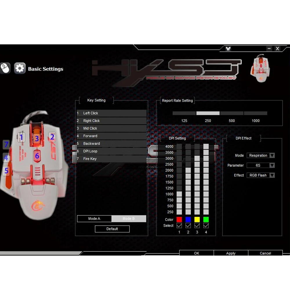 

2.4GHz Wired Gaming Mouse 2400 DPI Adjustable 6 Buttons Programmable Optical Mice for PC Pro Gamer