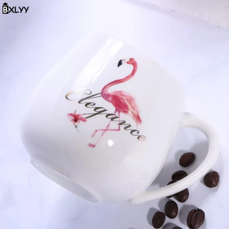 BXLYY креативная керамическая чашка с фламинго кружка для молока кофе питьевой