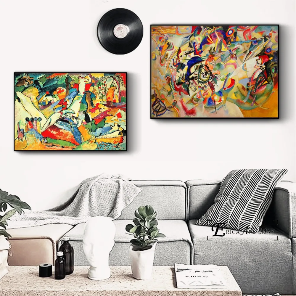 

Kandinsky Abstract Figures Posters And Prints Canvas Art Decorative Wall Pictures For Living Room Home Decor Unframed Painting