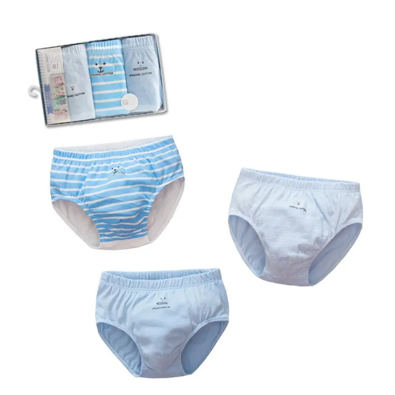 3 Pieces Baby Panties Soft Cotton Children underpants Cartoon Print Toddler Underwears |