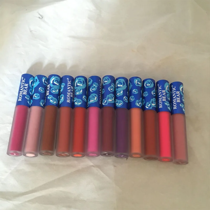 Хит, 12 цветов, матовая губная помада beauty Batom, стойкая губная помада, красный, матовый, водостойкий макияж, блеск для губ, косметика
