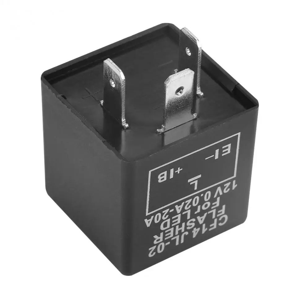 CF14 JL-02 3-контактный Светодиодный проблесковый маячок реле вспышки для поворотов светильник Hyper Flash исправить 12V 0.02A-20A Водонепроницаемый надежный мигалкой реле