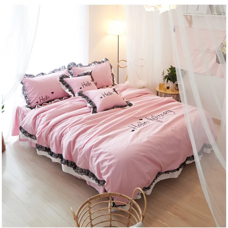 Бесплатная доставка Комплект постельного белья принцессы пододеяльник 3/4 шт.