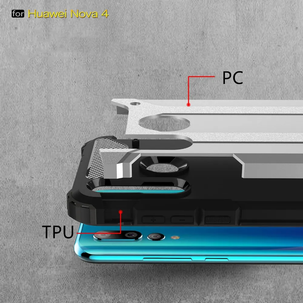 Для huawei Nova4 Nova3i Nova2s прочный бронированный чехол из поликарбоната + ТПУ для