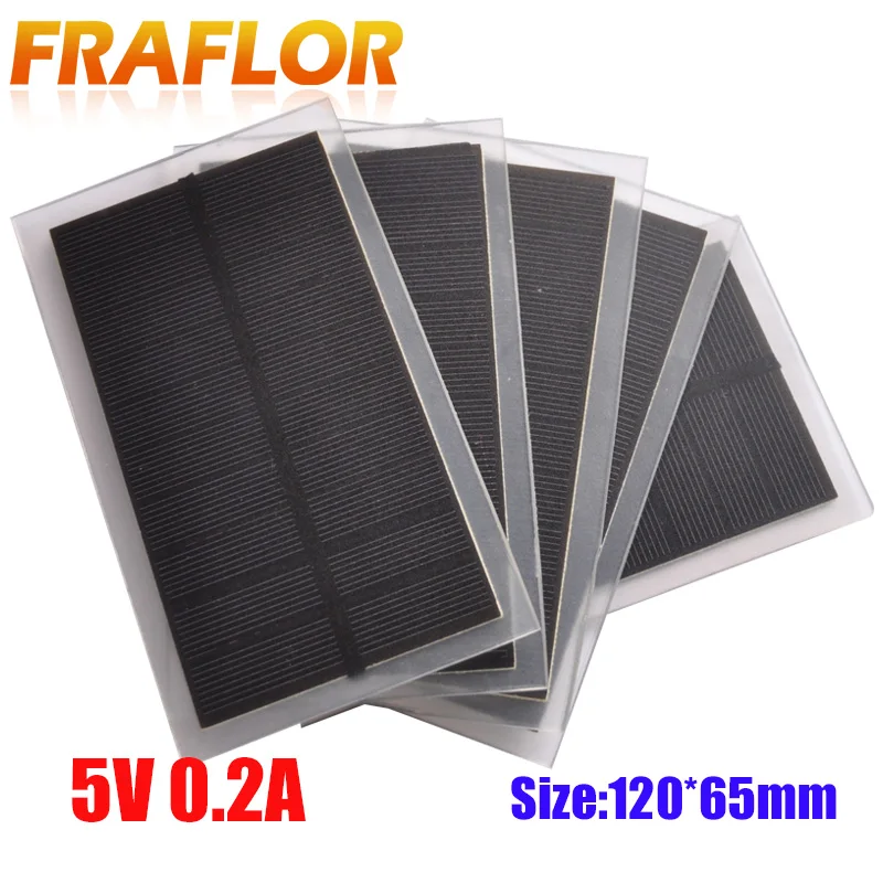 10 шт./лот 5 В/а 1 Вт солнечная панель малогабаритная мини поликристаллическая