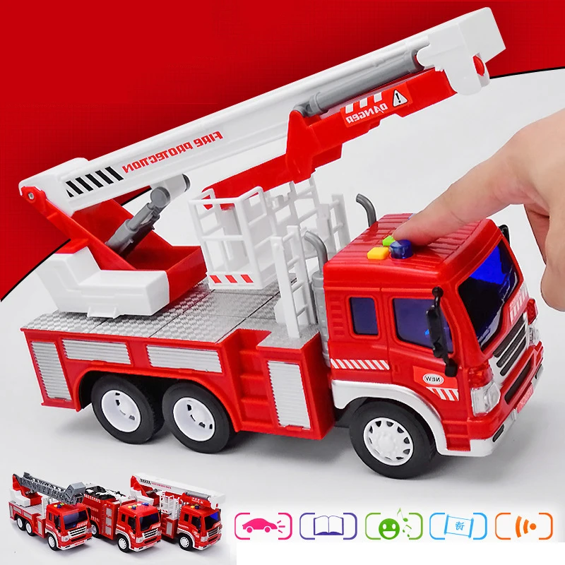 RC Storytelling Fire Engines Car Power Engineering Machine Remote Control Simulation Inertia 1:16 Model Toys For Children Gifts | Игрушки и