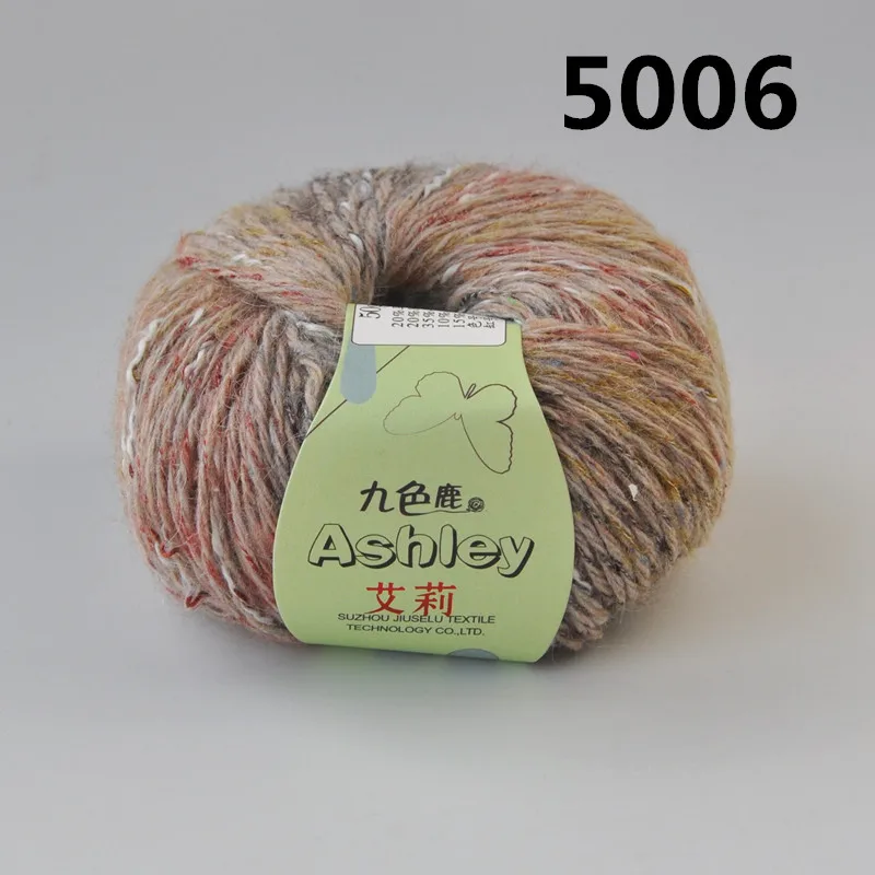 5006 300 г(50 г* 6 шт.) мохер; Акрил, Шерсть ангольская Радужная пряжа для ручного вязания на 12 мм иглой, толстая нить - Цвет: 5006