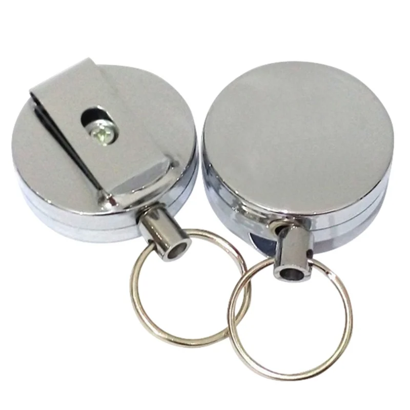 

Новейшая модель; Высокоэластичное покрытие Стальная проволока брелок для ключей в виде троса выдвижной металлический брелок кольцо для кл...