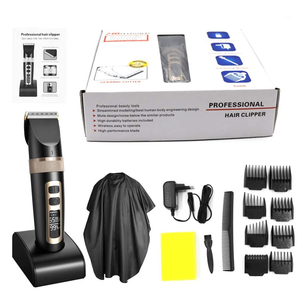 

Electric Hair Clipper Rechargeable Low Noise Hair Trimmer Cordless Haircut Machine Beard Shaver Trimer For Men Barber Hair Shave