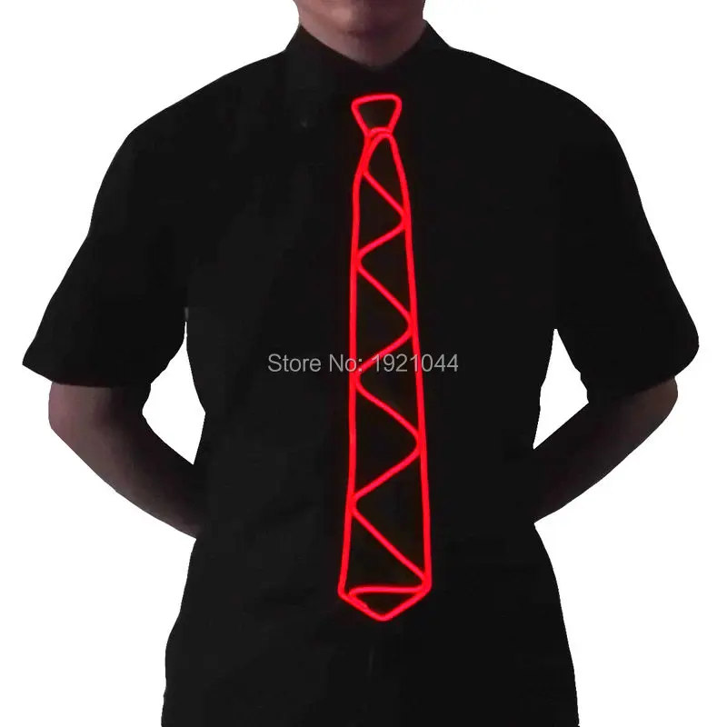 Высококлассный светящийся галстук EL с функцией устойчивости и мигания для
