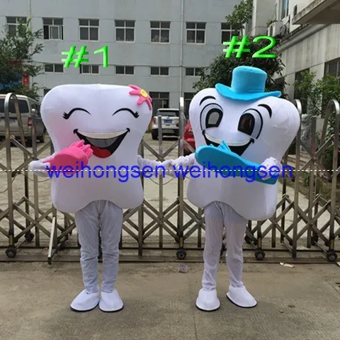 Прямые поставки с фабрики EVA материал зуб талисман костюм мультфильм одежда