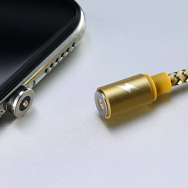 Remax ткачество Магнитный кабель со светодиодной подсветкой для iPhone X 5 6 7 8 plus USB