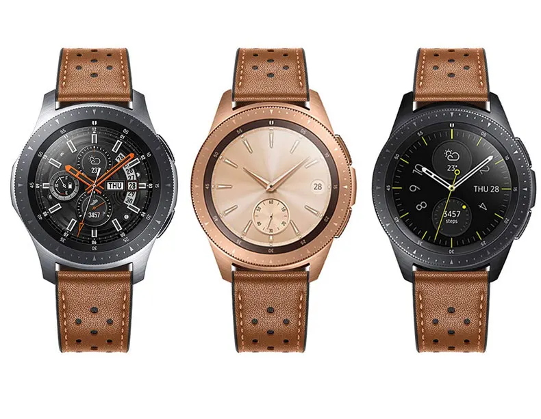 22 мм ремешок из натуральной кожи для samsung galaxy watch 46 мм S3 Frontier/классический ремешок huami amazfit huawei 2 Классический gt браслет