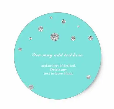 

1.5inch Blue & Silver Glitter Modern Dots Sticker