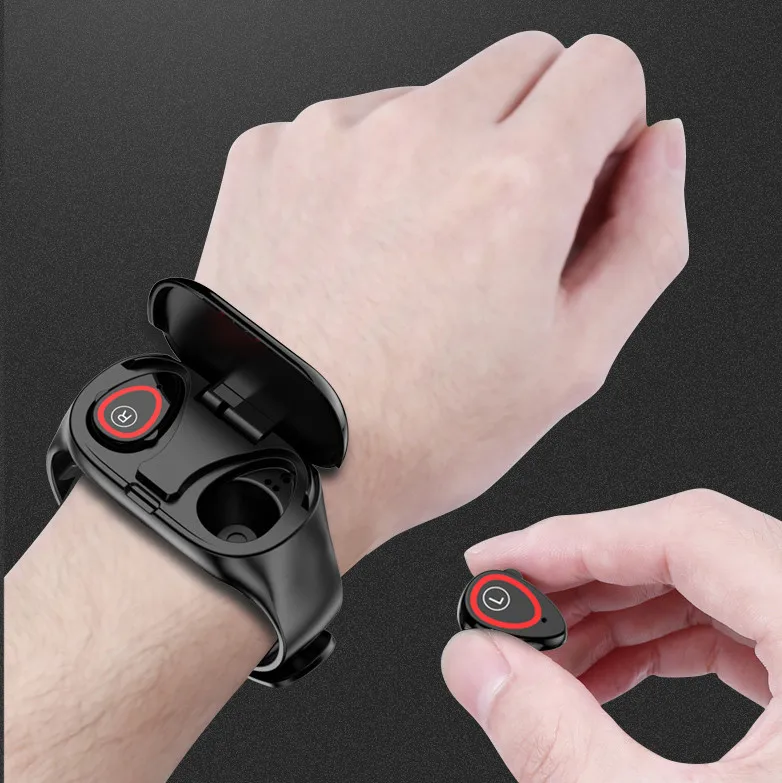 Newes Смарт-часы для мужчин и женщин с Bluetooth наушниками монитор сердечного ритма Смарт-браслет длительное время ожидания спортивные часы Smartwatch