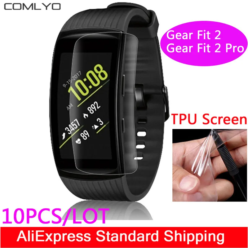 10 шт./лот для Samsung Gear Fit 2 Pro Защитная пленка экрана из мягкого термополиуретана с