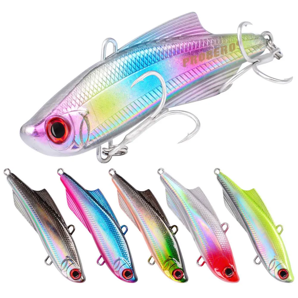 

6PCS fishing Fish Minnow Crankbaits hook VIB lure baits 7.3cm/20.5g
