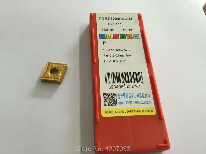 

10 шт. твердосплавное лезвие с ЧПУ CNMG120404-GM-RC6115, низкая линейная скорость непрерывной резки немного стальных деталей лучший эффект