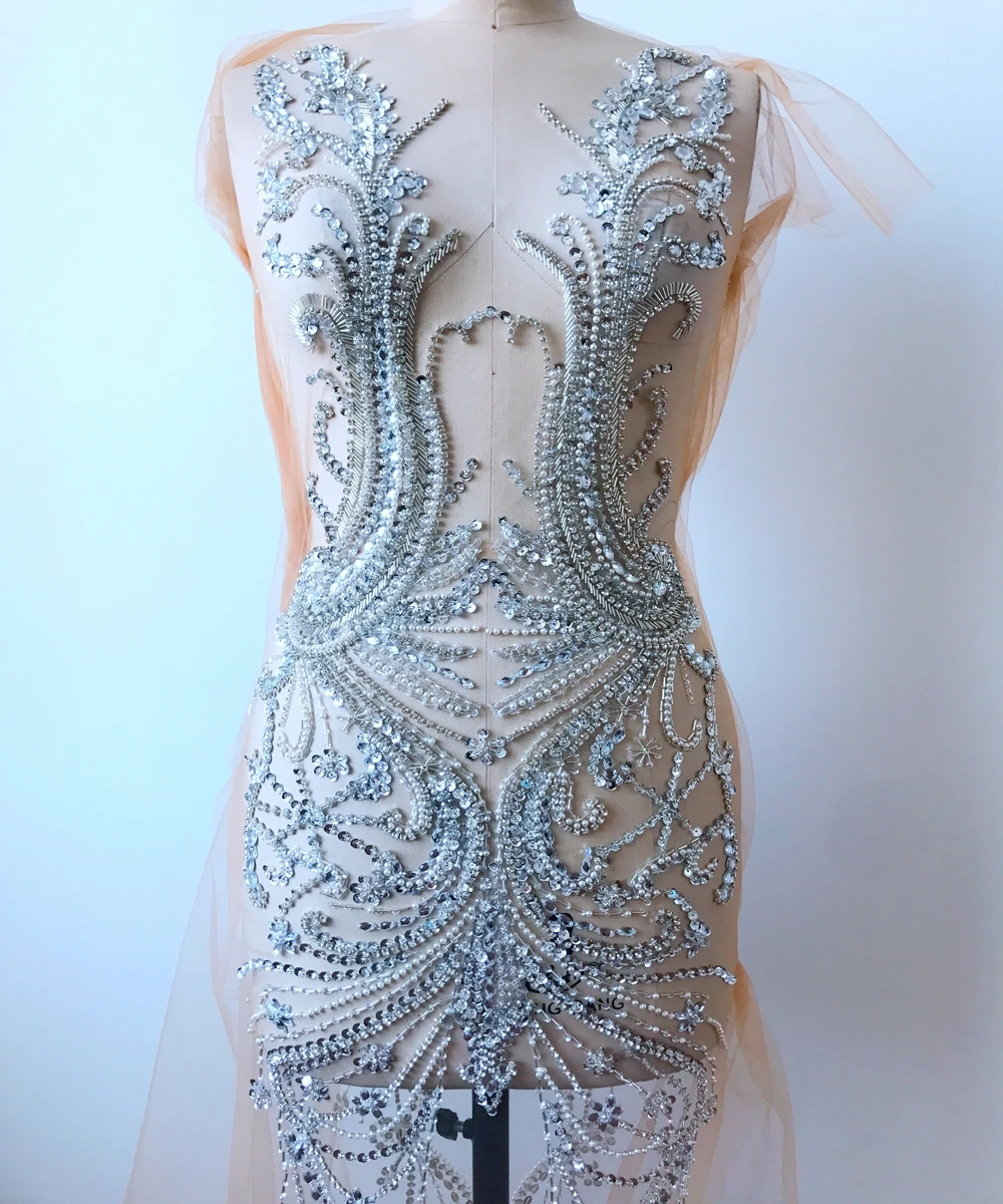 Бесплатная доставка DHL Стразы ручной работы с аппликацией на прозрачной сетке