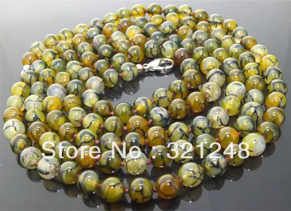 

New fashion natural stone onyx carnelian diy agat 8mm Round Knotted long chain strand Necklace for women jewelry 36inch MY1428