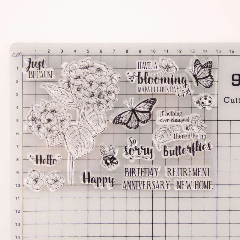 T1222 stamp Прозрачные штампы, новинка, Бабочка, девочка, резиновый прозрачный силиконовый штамп, печать для DIY, бумажные карточки для скрапбукинга, рукоделие, штамповка - Цвет: T1222 stamp
