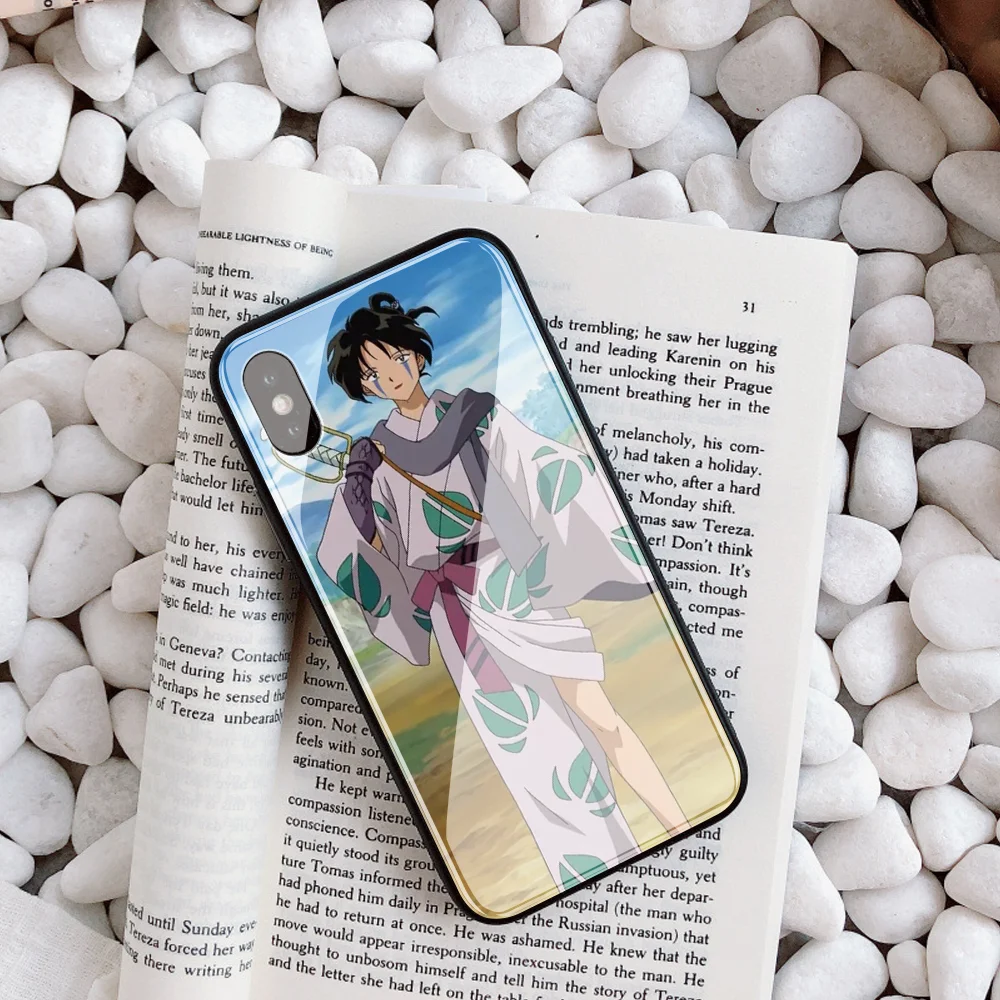 Inuyasha DIY чехол для телефона для iPhone 7 8 6 S Plus Капа закаленное стекло индивидуальная крышка телефона для iPhone X XR XS MAX обои - Цвет: 20294