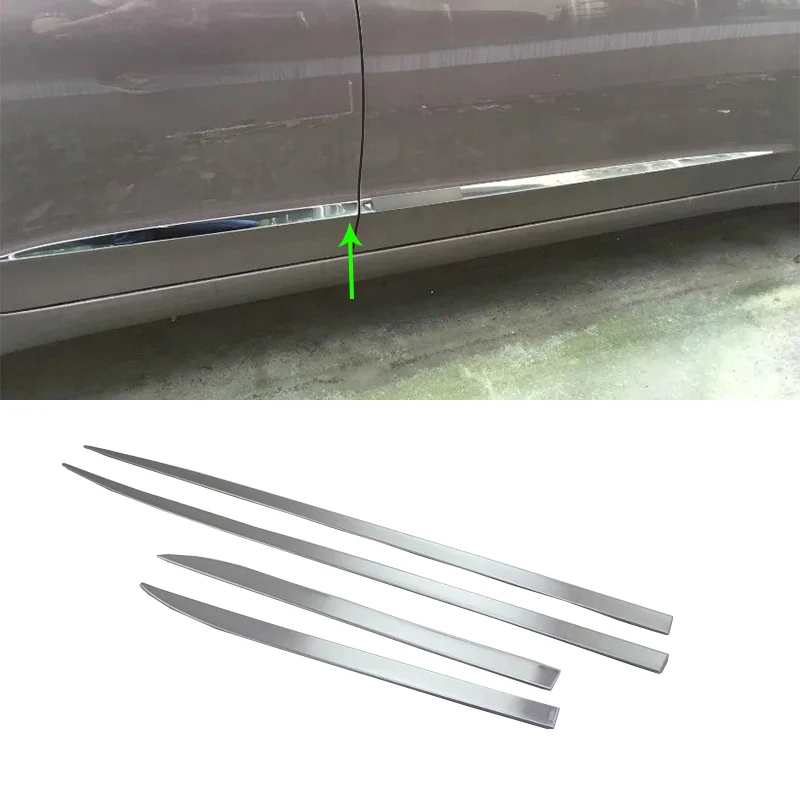 

Car Accessories Exterior Decoration Stainless Steel Side Door Car Body Molding Strips Cover For Hyundai Elantra 2018 Car-styling