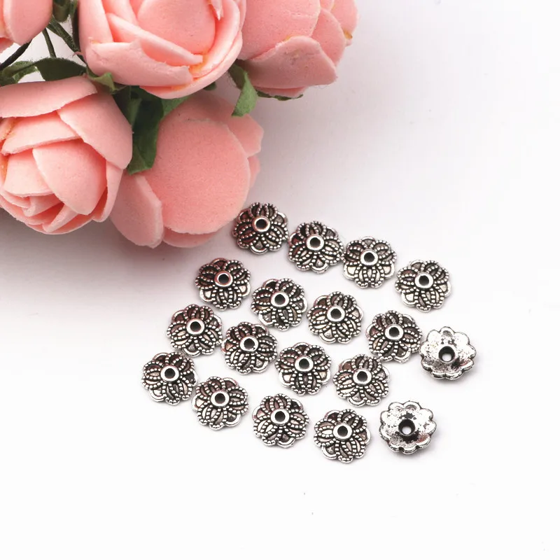 Тибетские крышки из бусин 300 шт. античные посеребренные 7 мм|jewelry parts|bead capsfiligree jewelry