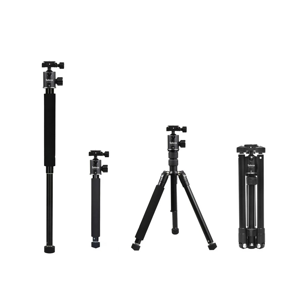 

Selens 150cm/62" Black Professional Tripod Photography Monopod for DSLR Camera Portable Lightweight Travel Tripod Stand