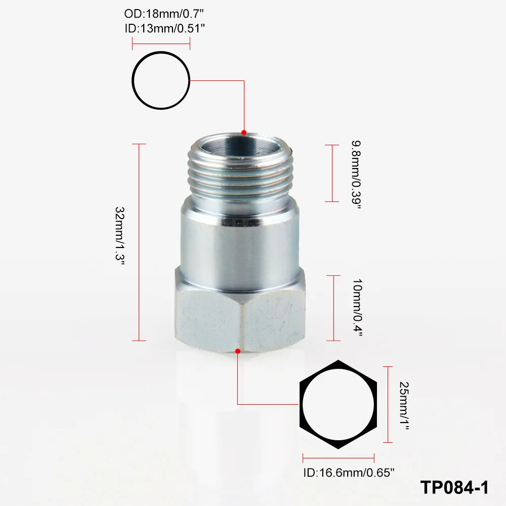 O2 Тест датчика кислорода трубы удлинитель адаптер spacer M18 X 1 5 (2) Bung | Автомобили и