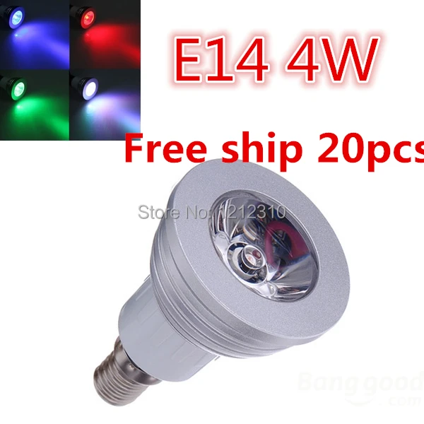 Горячая распродажа! Энергосберегающий светодиодный прожектор E14 4 Вт RGB 20