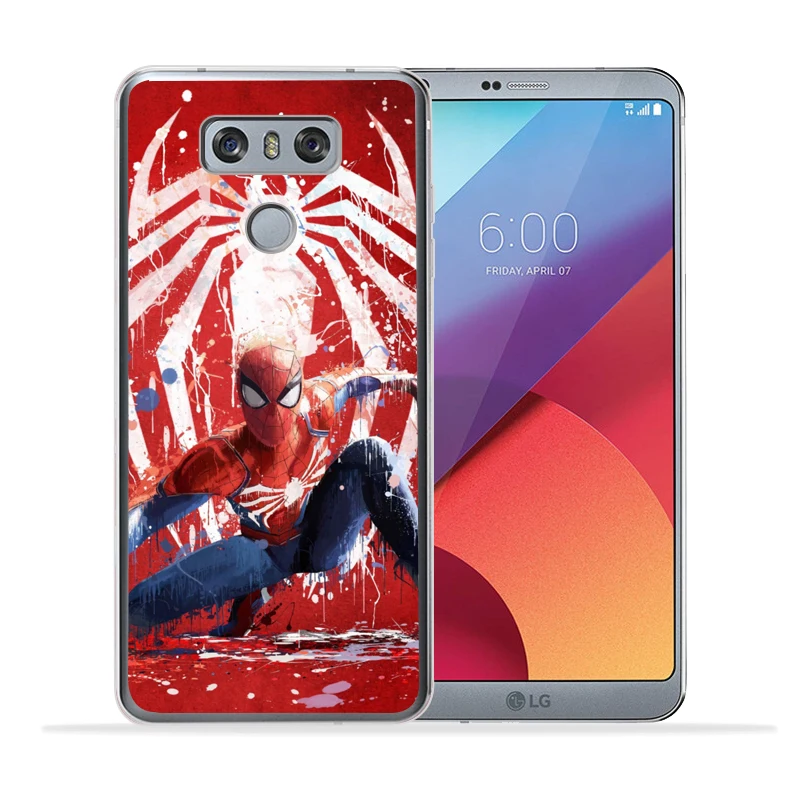 Чехол Marvel для LG G4 G5 G6 V30 Q6 K7 K8 K10 X экран power 2 3 Железный человек Веном Дэдпул Человек-паук задний Чехол