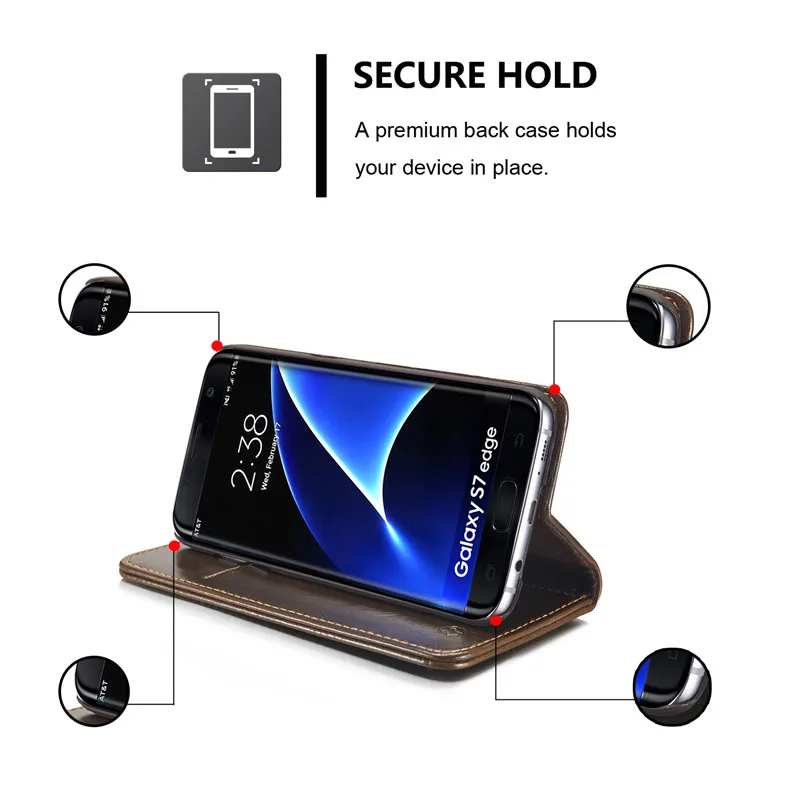 Роскошный чехол для телефона из кожи на основе для samsung Galaxy S8 S7 край S9 S10 плюс S10e Примечание 10 9 8 5 4 A9 A8 A7 A6 чехол с откидной крышкой