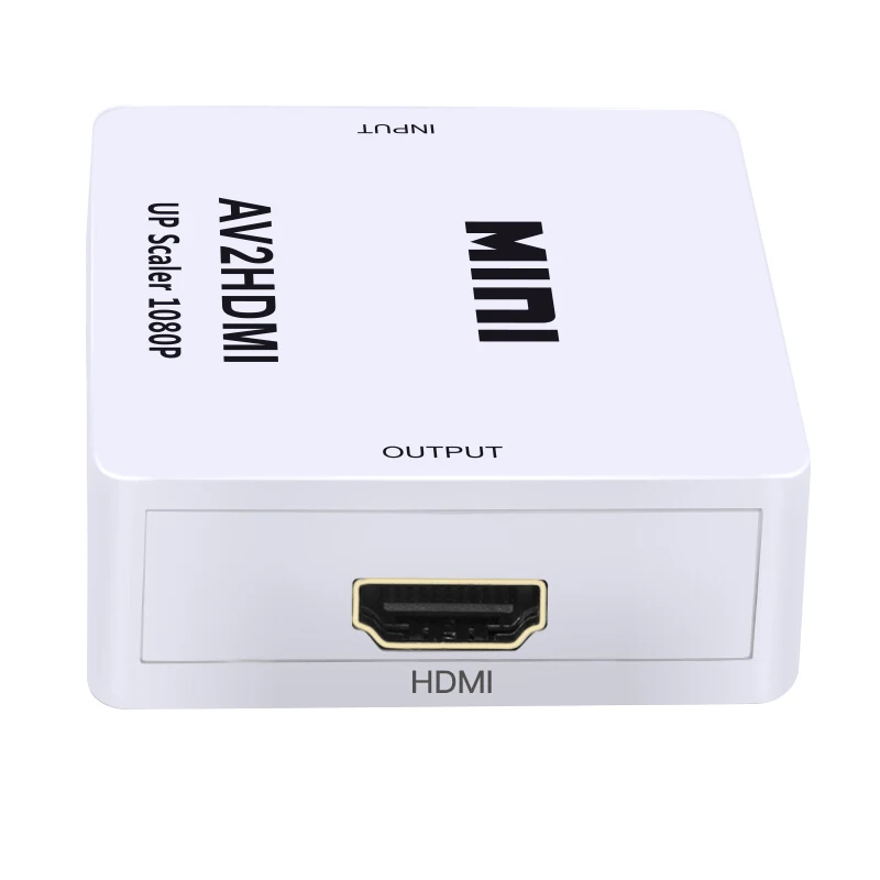 Белый Мини AV в HDMI видео конвертер коробка AV2HDMI RCA AV HDMI CVBS в HDMI адаптер для HD tv PS3 PS4 PC DVD Xbox проектор - Цвет: Белый