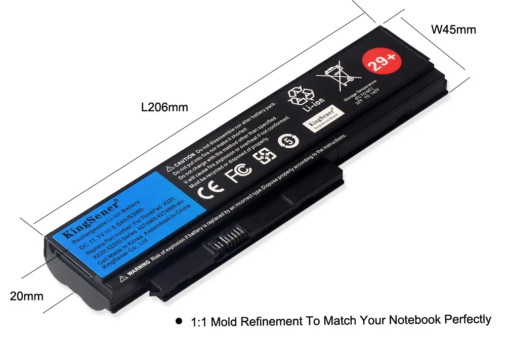 kingsener korea cell laptop battery for lenovo thinkpad x220 x220i x220s 42t4899 42t4900 42t4942 42t4872 42t4865 42t4866 free global shipping