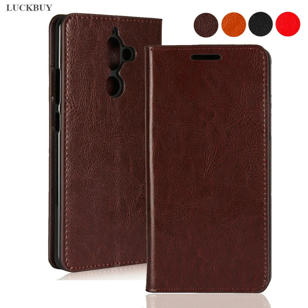 Чехол LUCKBUY для Nokia 7 Plus Роскошные ультратонкие чехлы-книжки из натуральной кожи 6 0