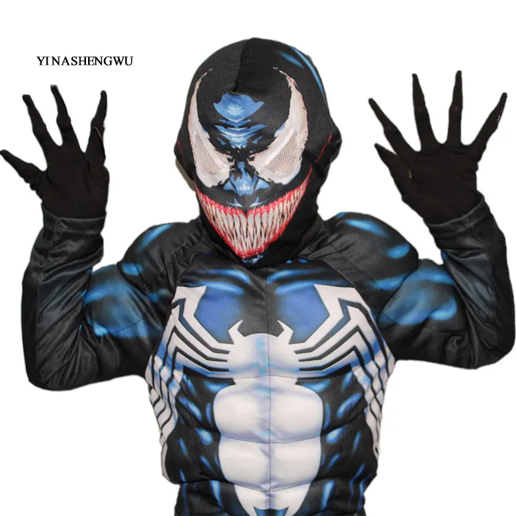 Костюм Venom для косплея персонажа из фильма Веном; Карнавальный костюм супергероя на Хэллоуин; карнавальный костюм; Детские костюмы для Хэллоуина