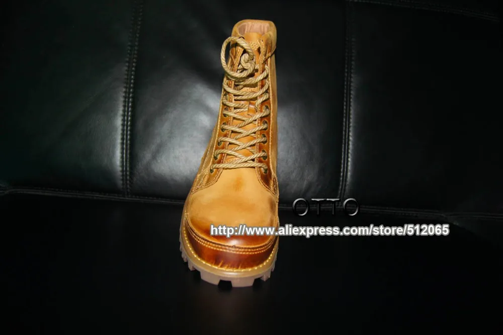 OTTO 2017 подлинная кожа коровы мартин сапоги высокий верх ботильоны на открытом