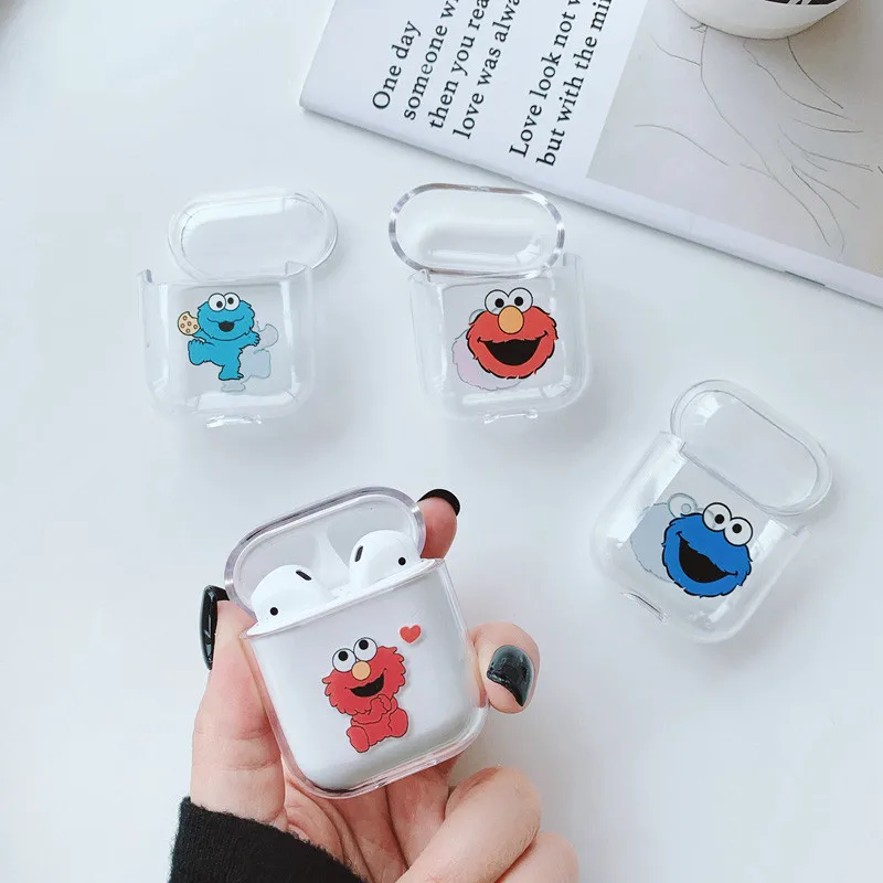 Airpods чехол милый для airpods мультфильм защитный жесткий прозрачный беспроводной