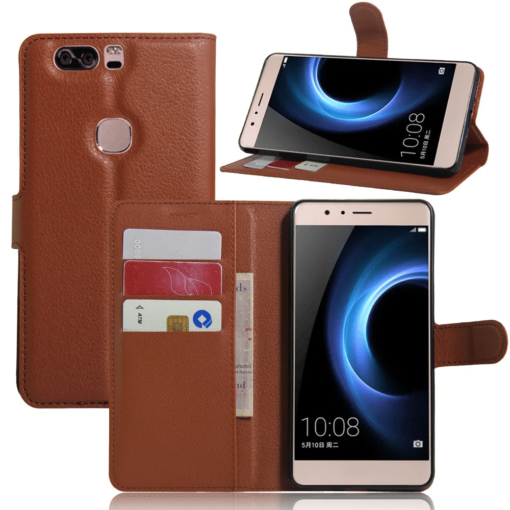 Для Huawei Honor V8 Case Обложка Мода PU Leather для С Подставкой Флип Бумажник Карты